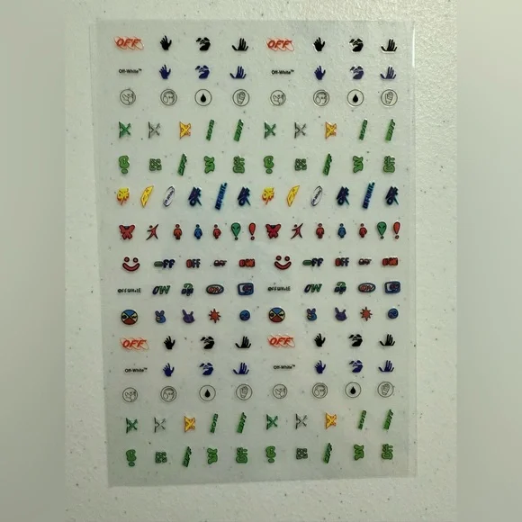 Off-White “Paperwork” Graphic Nail Adhesive